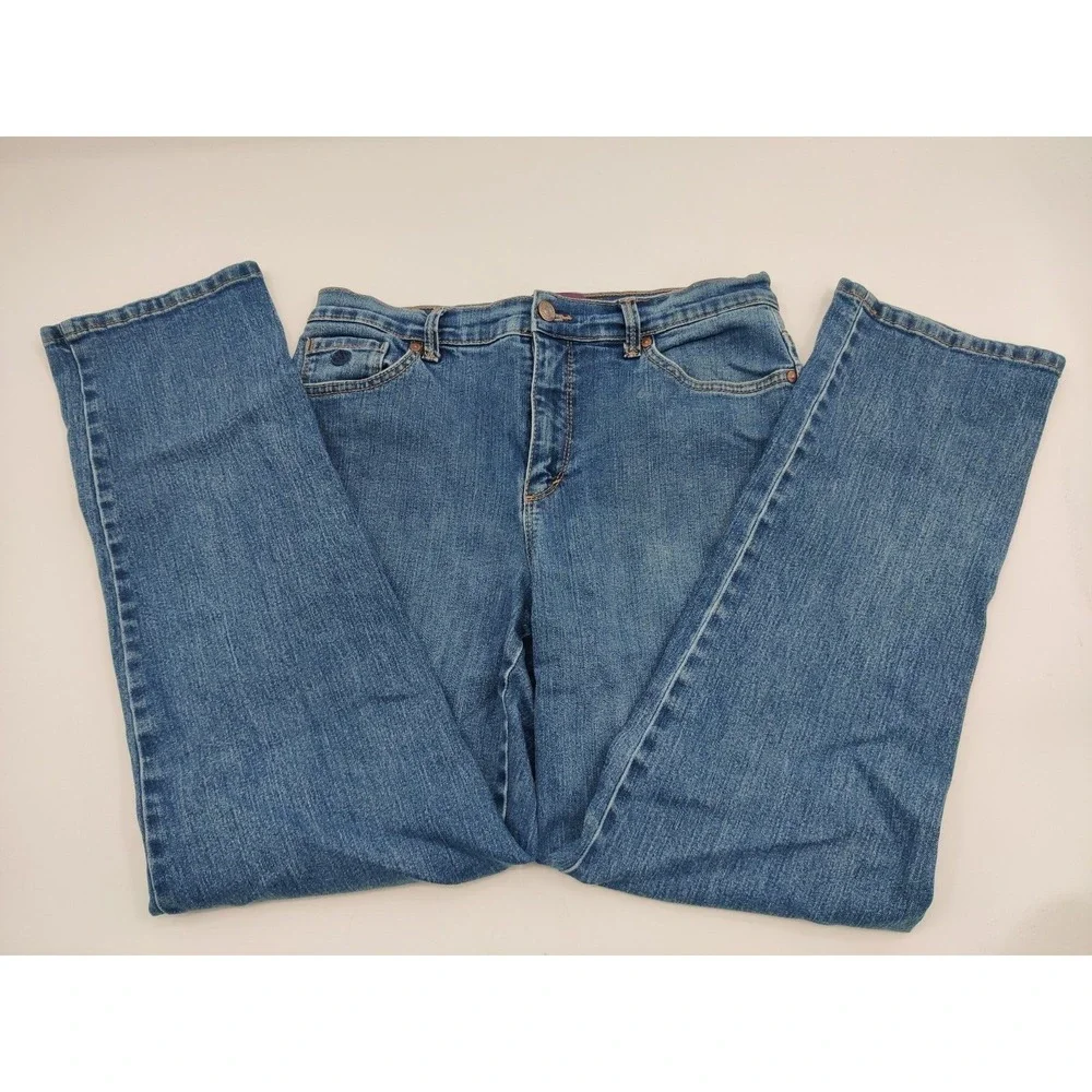 Gloria Vanderbilt Amanda High Rise Tapered Jeans Medium Wash Blue Size 10‎
